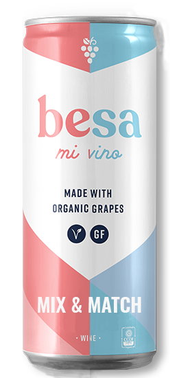 besa mi vino products merged together: all day rose and just right white