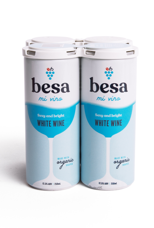 Canned White Wine from Besa Mi Vino, Premium Organic Wine