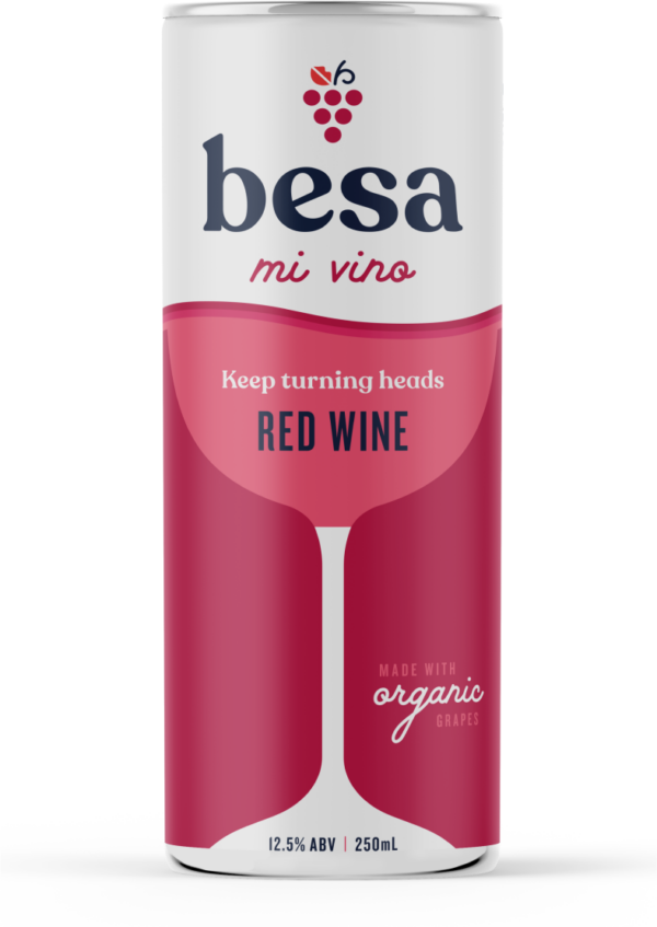 Canned Red Wine from Besa Mi Vino, Premium Organic Wine